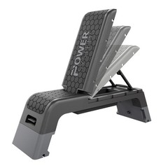 Power Systems Step Bench & 48 inches x 13 x 34 inches, Black/Grey