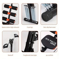6-in-1 Home Sit Up Machine – Multifunctional Ab & Leg Trainer with Bicycle Pedal