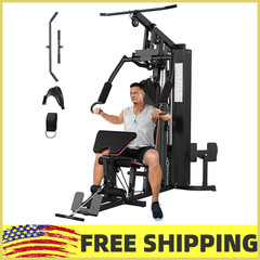 ✨Multifunctional Home Gym Equipment with Pulley System for Body Strength Trainin