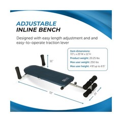 Stamina InLine Back Stretch Bench Upper and Lower Back Stretcher – No Inversi…