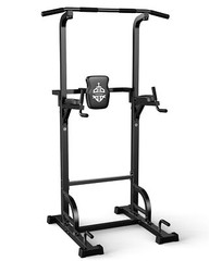 Sportsroyals Power Tower Dip Station Pull Up Bar for Home Gym Strength Traini…