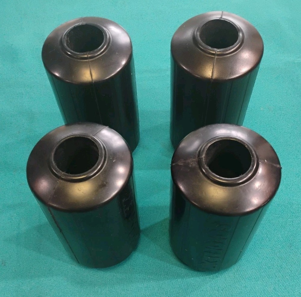 Soloflex Roller Pads Set of 4 Rubber Foam Black Vintage
