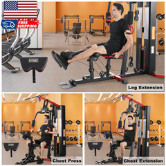 LX760 Multifunctional Full Home Gym System Workout Station with 122.5 Lbs Weight