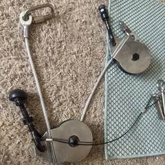 Total Gym Elite Cable Pulley Assembly with Original Pins Carabiners & safety pin