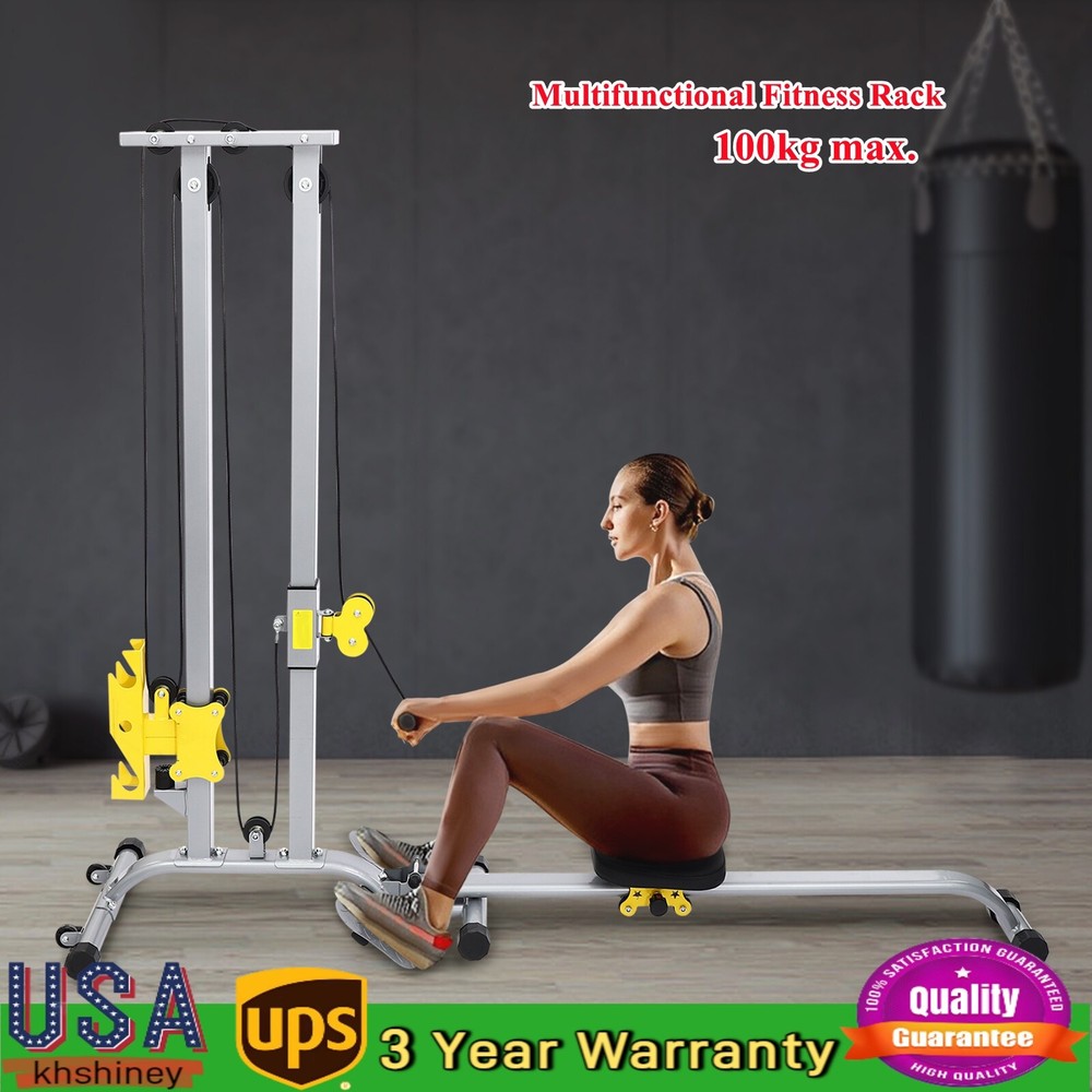 Low Row Cable Fitness Exercise Body Workout Strength Training Bar Machine