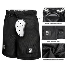 Men’s Loose Hockey Shorts with Supporter Core Mesh Jock BioFlex Cup Included