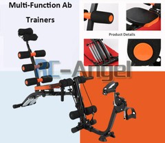 Ab Abdominal Trainers Sit-up Bench Pedal Exerciser Fitness Machine With Stepper