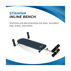 Stamina InLine Back Stretch Bench Upper and Lower Back Stretcher – No Inversi…