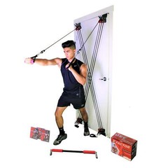 X Factor Door Gym Full Body Workout System with DVD, Chart, Straight Bar