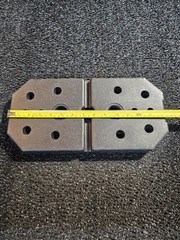 Vinyl Rectangle Weight Plate 10 LBS 14.5″ L x 7″ Stackable, Black