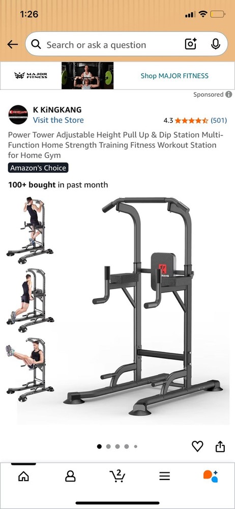 New In Box K version KingKang adjustable pull up dip bar.