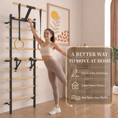 Wall Mounted Swedish Ladder Gym Stall Bar Pull Up Bar Home Fitness Workout