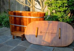 Ice Bath / Hot Tub: Stained Norwegian Wood + Water Chiller / Heater / Filters