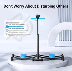MERACH Foldable Ski Machine Home Gym Black Blue Anti-slip Durable Trainer