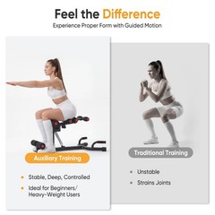 Adjustable Deep Squat Machine for Women – Home Gym Fitness Equipment, 300 lbs Ca