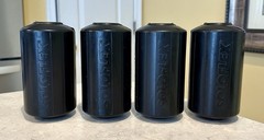 (Set of 4) – Original Soloflex Fitness Machine Rubber Roller Foam Pads, Black