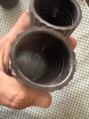 DAMAGED Total Gym Elite Rubber End Caps Black (2 Have Screws To Secure Them)