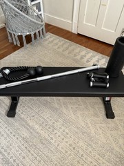 Tonal Wall-Mounted Home Gym Strength Training System Black w/ Bar Handles Rope