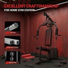 Multifunctional Workout Station ,Full Body Workout Machine w/100LBS Weight Stack