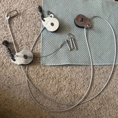 Total Gym Elite Cable Pulley Assembly with Original Pins Carabiners & safety pin