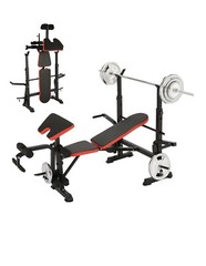 Foldable Adjustable Incline Decline Bench With Rack Leg Developer NEW