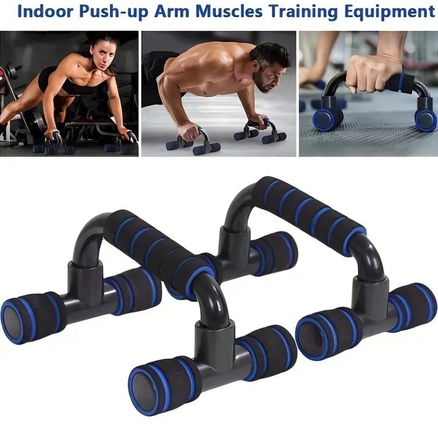 Unisex Foam Push-Up Bar Stands, Anti-Slip Design, 2pcs Set for Home & Gym