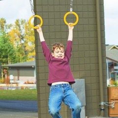 SereneLife 2 Pcs Clamping Hoops for Gymnastic Bar-Monkey Ring Outdoor Backyard