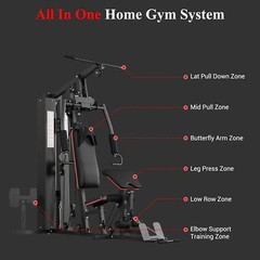 Multifunctional Workout Station Machine ,Home Gym Equipment w/Leg Press Training