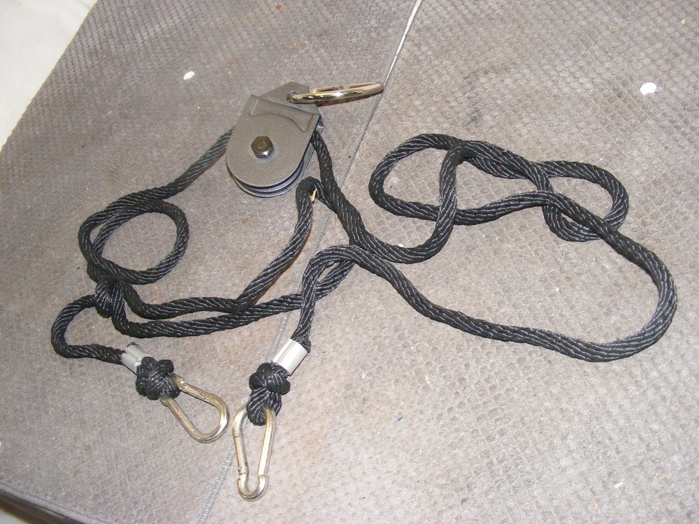 GENUINE TOTAL GYM PLATINUM PLUS & MORE LEG PULLEY ROPE W/CLIPS & D-RING**NICE