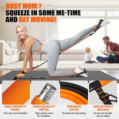 KUTIZE Pilates Bar Kit with Resistance Bands, Equipment, 1-Orange
