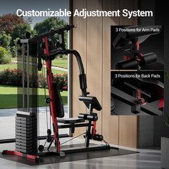 Home Gym System with 160LB Weight Stack, Multifunctional All-In-One Workout Stat