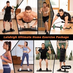 Multi Functional Fitness Board with Push Up Angles and Resistance Bands Included