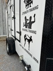 Mobile Gym Business for Sale gym equipment with boxing bags