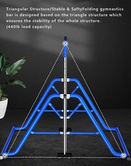 Gymnastics Horizontal Bar Expandable Gymnastic Bar Folding for Home, Adjustab…