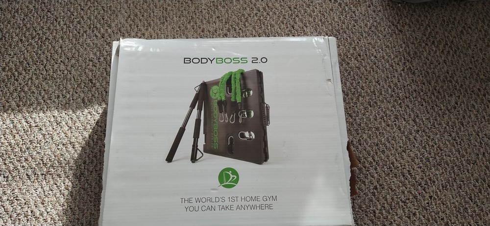 BodyBoss Home Gym 2.0 Full Portable Gym Home Workout Package Blue 2 Bands
