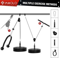 Fitness LAT and Lift Pulley System Dual Cable Machine 70 & 90 inches Alloy Steel