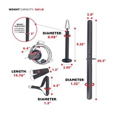 Lat Pull Down Attachment Power Rack Exercise Equipment Strength Training Gym New