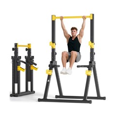 SogesPower Power Tower Pull Up Bar Station, Foldable Pull Up Dip Station Free…