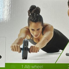 GAIAM Home Gym Kit, Includes Jump Rope, Push-Up Bars, Ab Wheel, Resistance Tube