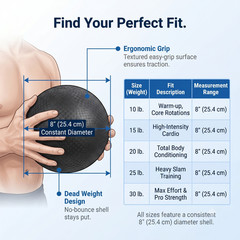 Body-Solid BSTHB Dead Weight Slam Balls – Black