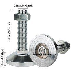 Heavy Duty Leveler Leg, Machine Leveling feet3.15 Dia. Base, Leg Leveler M24T…