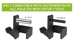 J-Hooks (4) for 3×3 Squat Rack – 5/8” OR 1” Hole (comes with adaptor)