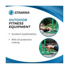Stamina Pull Up Bar Tower & Dip Station, Free Standing Outdoor Home Gym Equip…