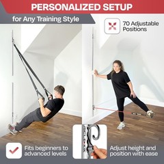 Wall Home Gym Anchor Aluminum 300lbs 100+ Exercises