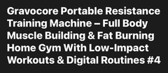 Gravocore Portable Home Gym Resistance Training Set with Bands, Handles & Belt