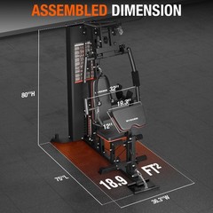 Full Home Gym Workout Station 150LBS Weight Stack I Full Body Strength Training