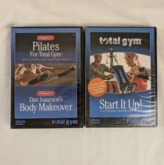 Total Gym DVD Set of 2 Pilates & Dan Isaacson’s Body Makeover + Start It Up NEW