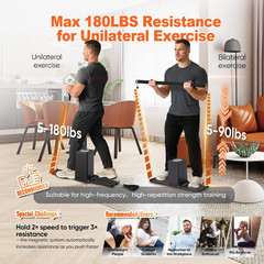 Portable Smart Home Gym | All-In-One 5-180LBS Resistance Adjustable Trainer for