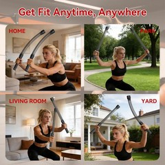Cordless Ropeless Battle Ropes for Home Gym – Portable Weighted Workout Ro