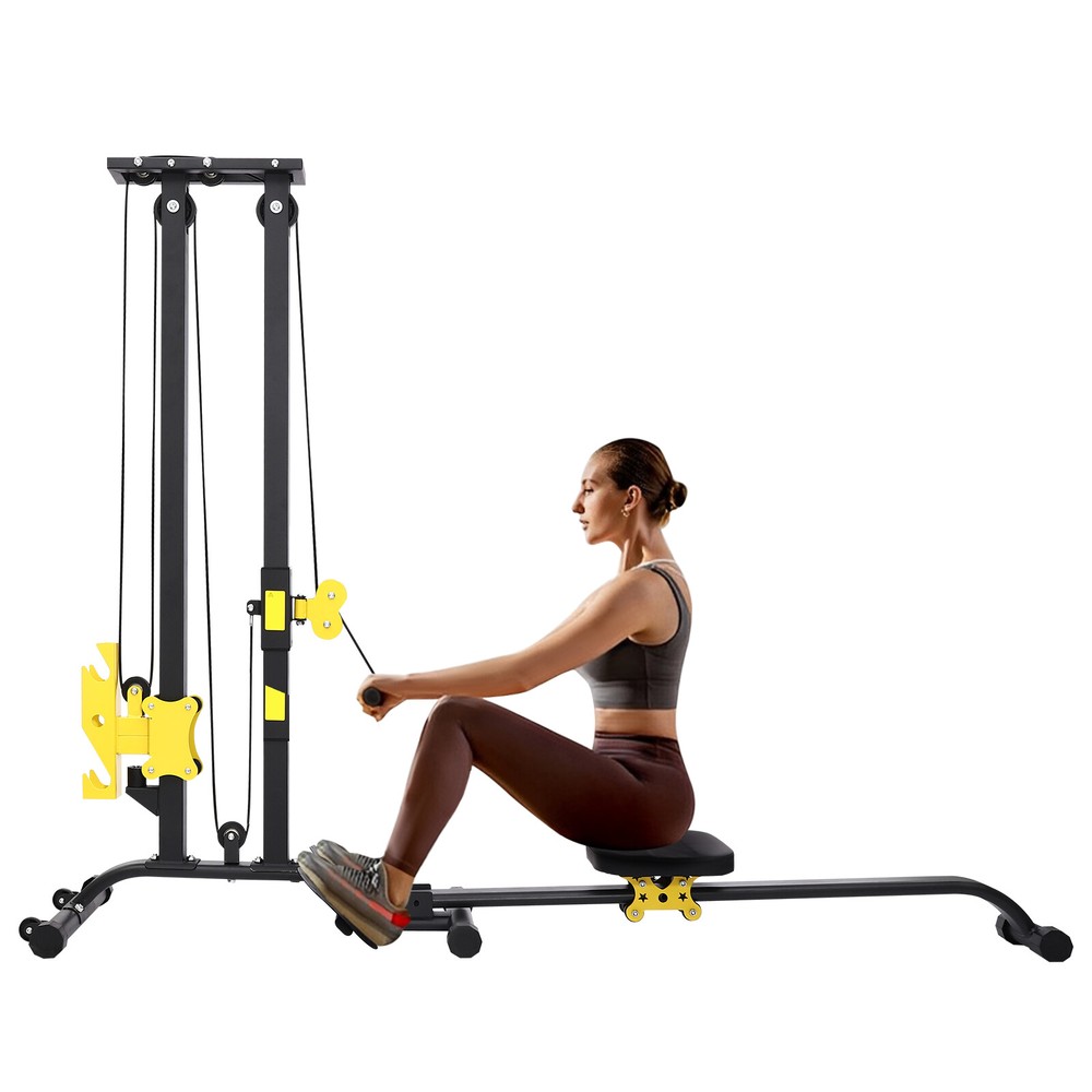 Pull Down Machine Multifunction Low Row Bar Cable Fitness Body Workout Gym